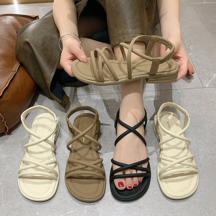 Damen Riemensandalen mit elastischem Riemendesign Drune