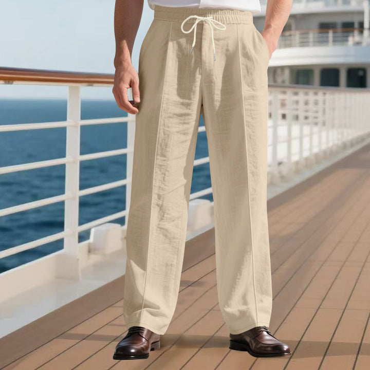 Herren elegante Reisehose mit verstellbarem Kordelzug und atmungsaktivem Stoff Drune
