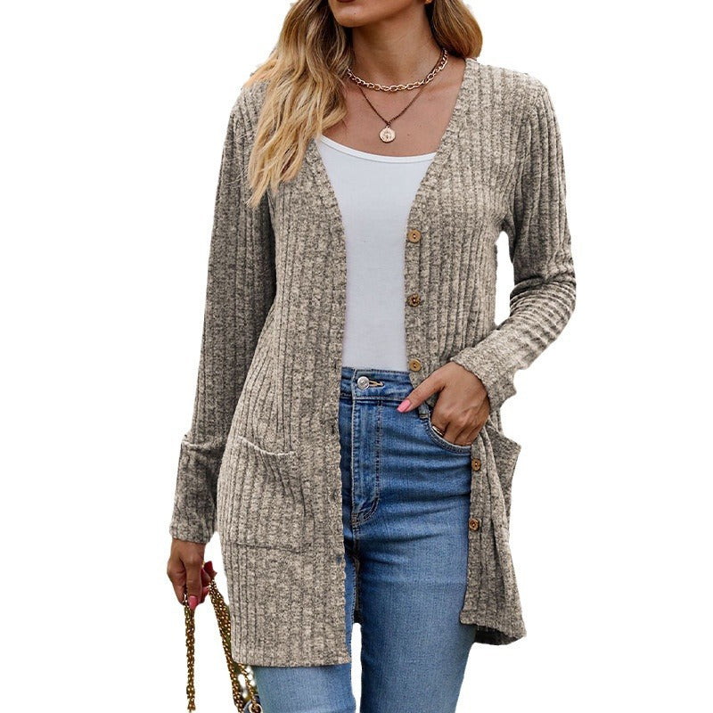 Damen Strickjacke mit strukturiertem Muster und praktischen Taschen Drune