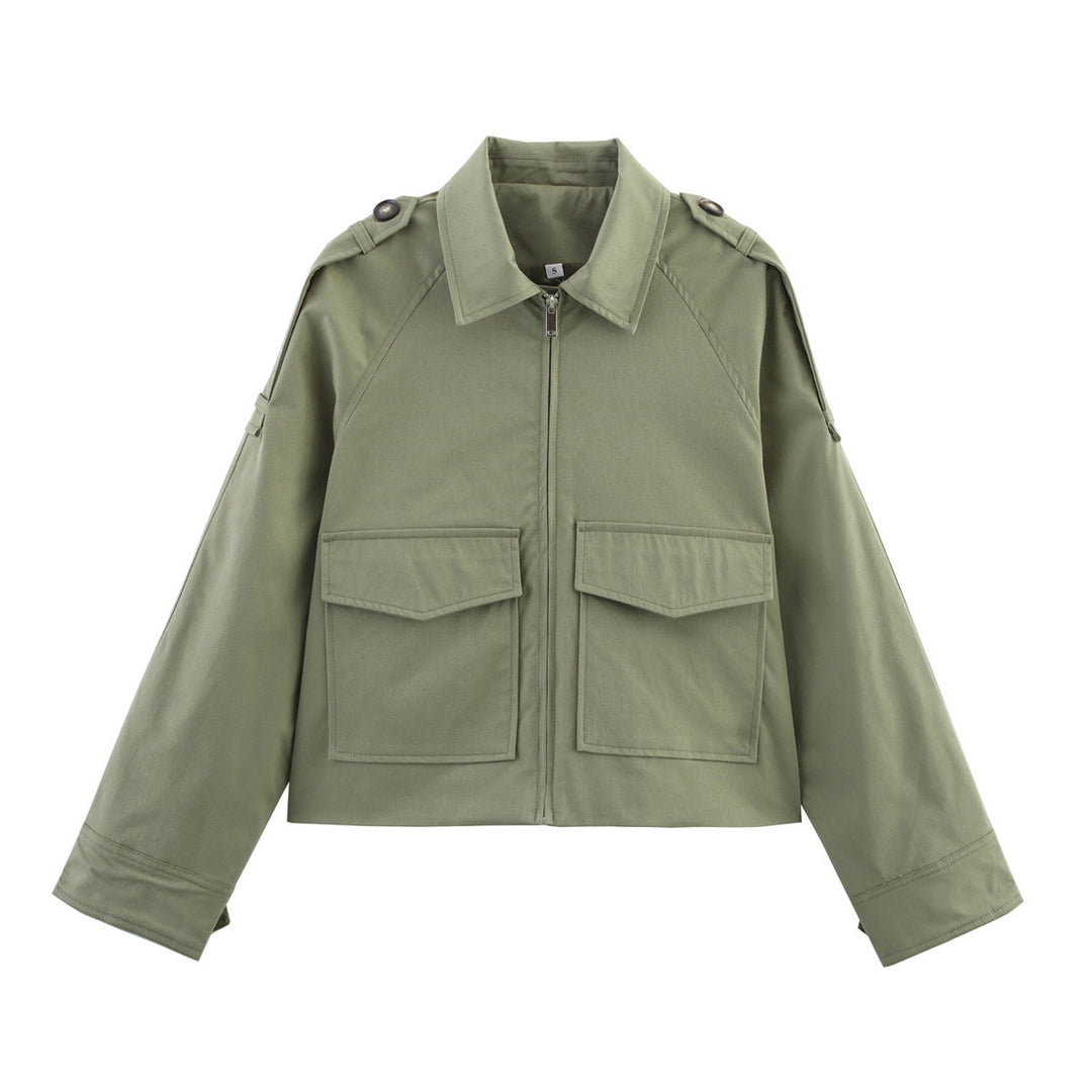 Damen modische Utility-Jacke mit praktischen Taschen Drune