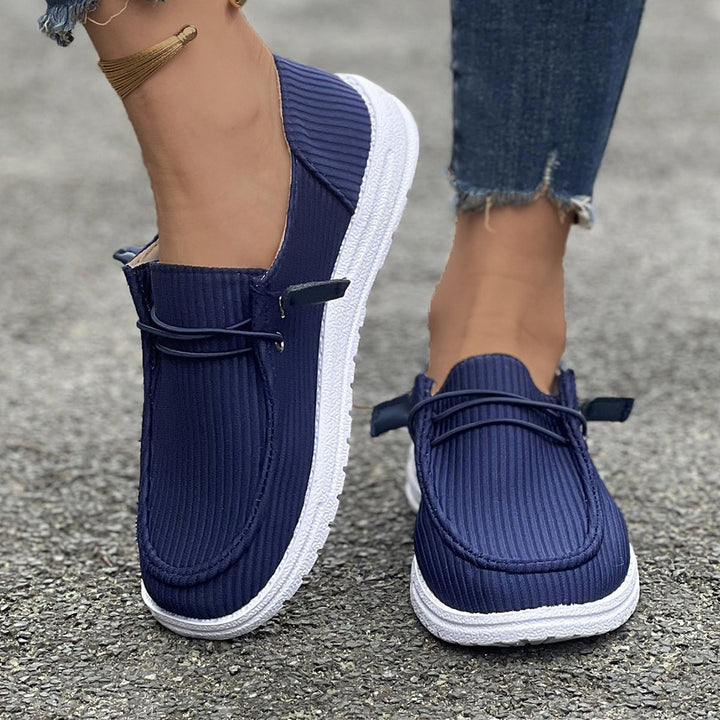 Damen lässige Slip-On Schuhe mit elastischem Komfort Drune
