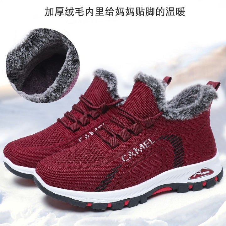 Damen Winterfeste und atmungsaktive Sneakers mit kuscheligem Innenfutter Drune