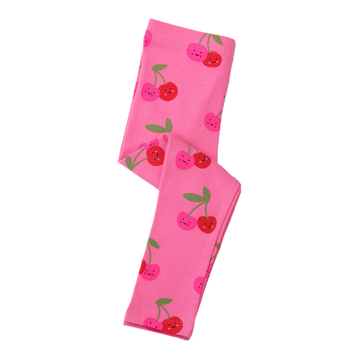 Mädchen Leggings mit fröhlichem Kirschmuster Drune