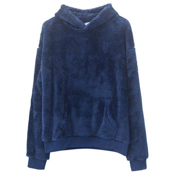 Damen Kuscheliger Hoodie mit Kängurutasche Drune