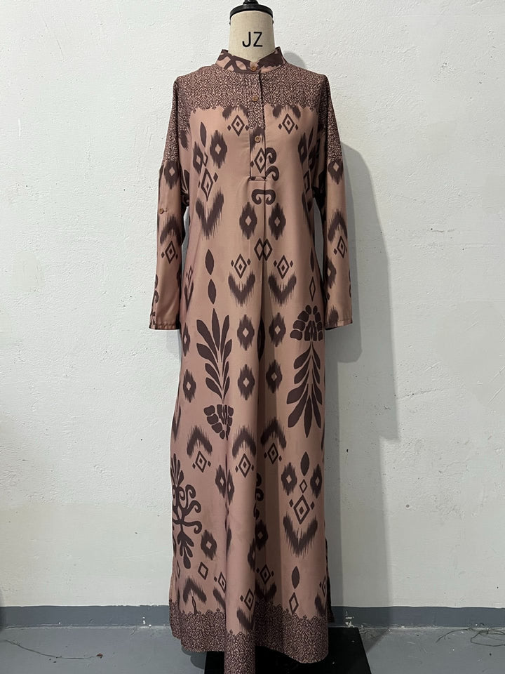 Damen Maxi-Kleid mit feinem Muster Drune