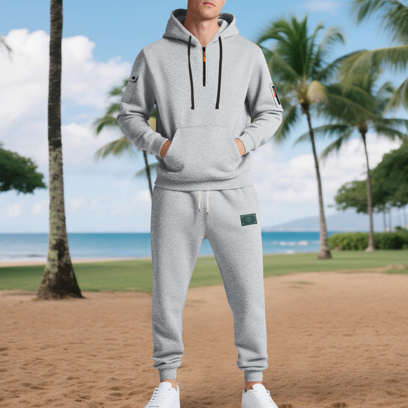 Herren Freizeit-Sweatset mit praktischen Taschen und Kordelzug Drune