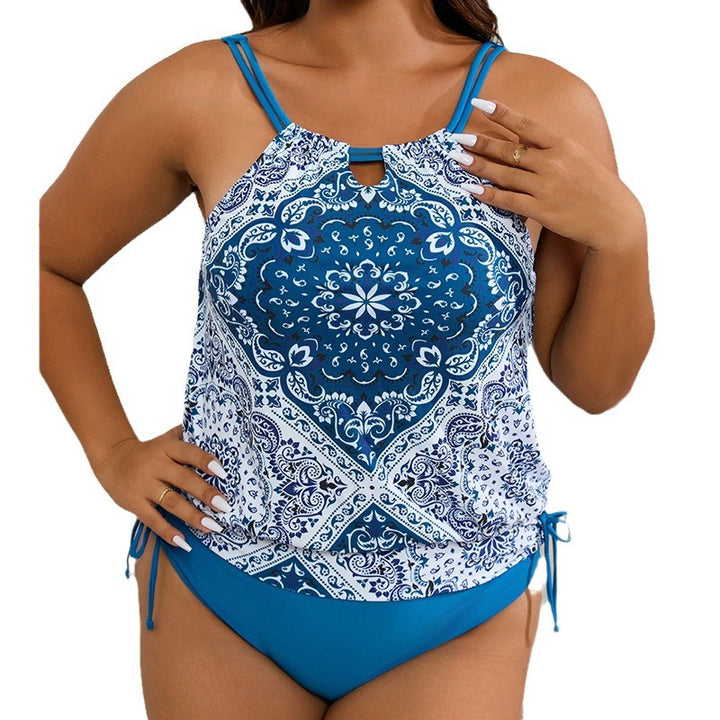 Damen Tankini mit verspielt floralem Design und verstellbaren Trägern Drune
