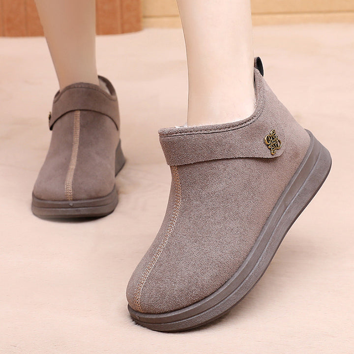 Damen Warmgefütterte Ankle Boots mit rutschfester Sohle Drune