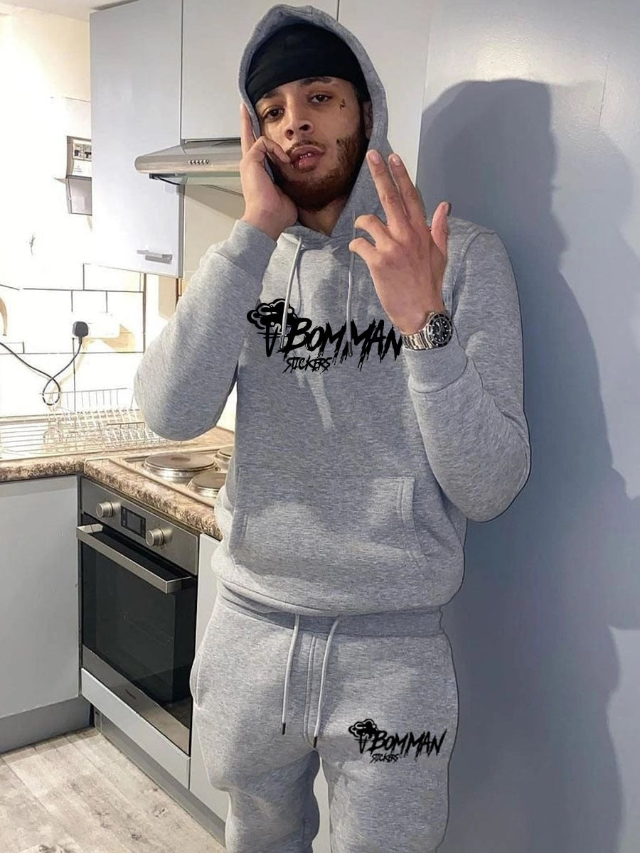 Damen Hoodie und Jogginghose Set mit urbanem Grafiken und gemütlichem Schnitt Drune