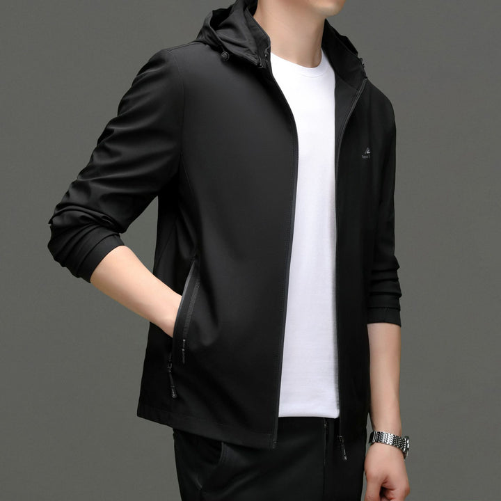 Herren Übergangsjacke mit funktionalem Kapuzendesign und elastischen Bündchen Drune