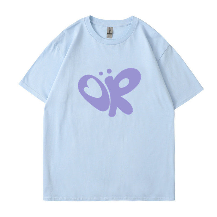 Damen lässiges T-Shirt mit einzigartigem Grafikdruck Drune