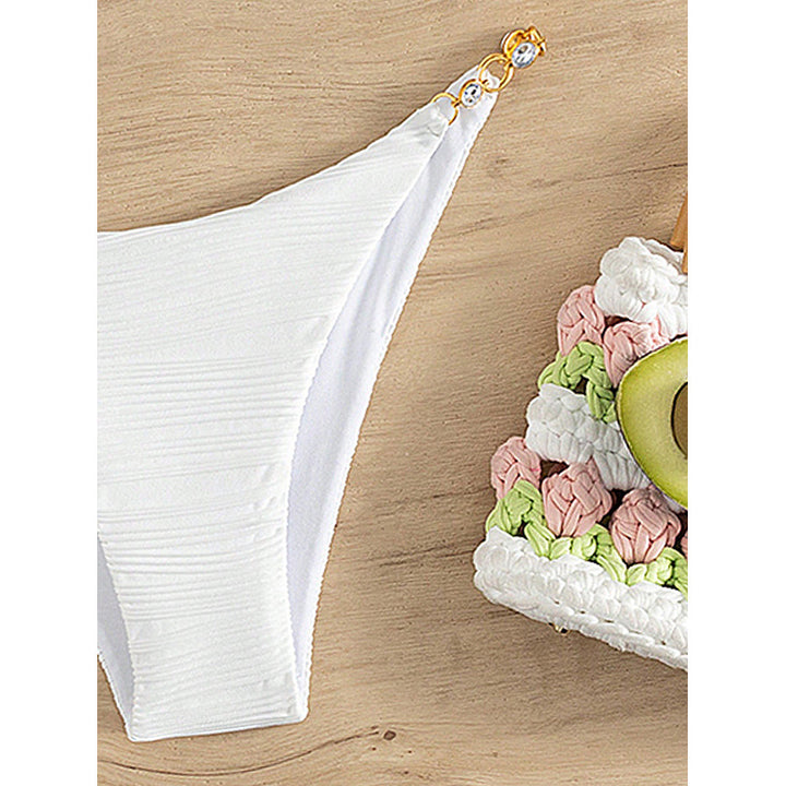 Damen Hochtaillierter Bikini-Slip mit eleganten Schmuckdetails Drune