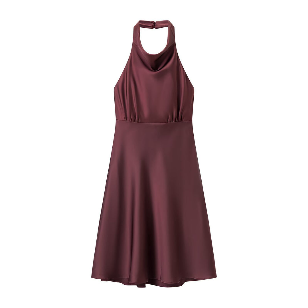 Damen Halterkleid mit schwingendem Rock und elegantem, fließendem Schnitt Drune