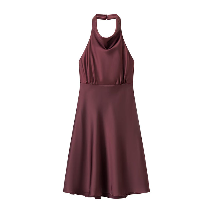 Damen Halterkleid mit schwingendem Rock und elegantem, fließendem Schnitt Drune