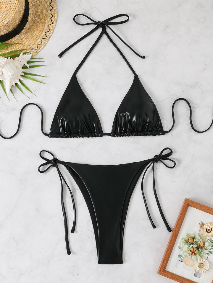 Damen Triangel-Bikini-Set mit verstellbaren Bändern Drune