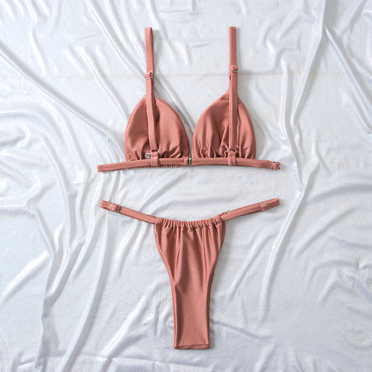 Damen Triangel-Bikini Set mit rüschendetails Drune