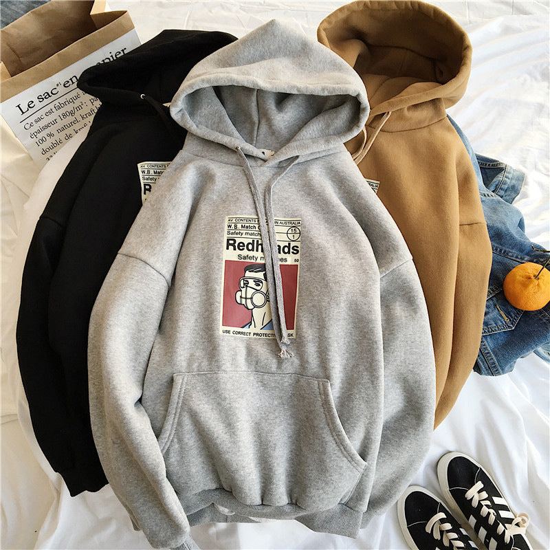 Damen Kapuzenpullover mit kreativem Retro-Motiv Drune