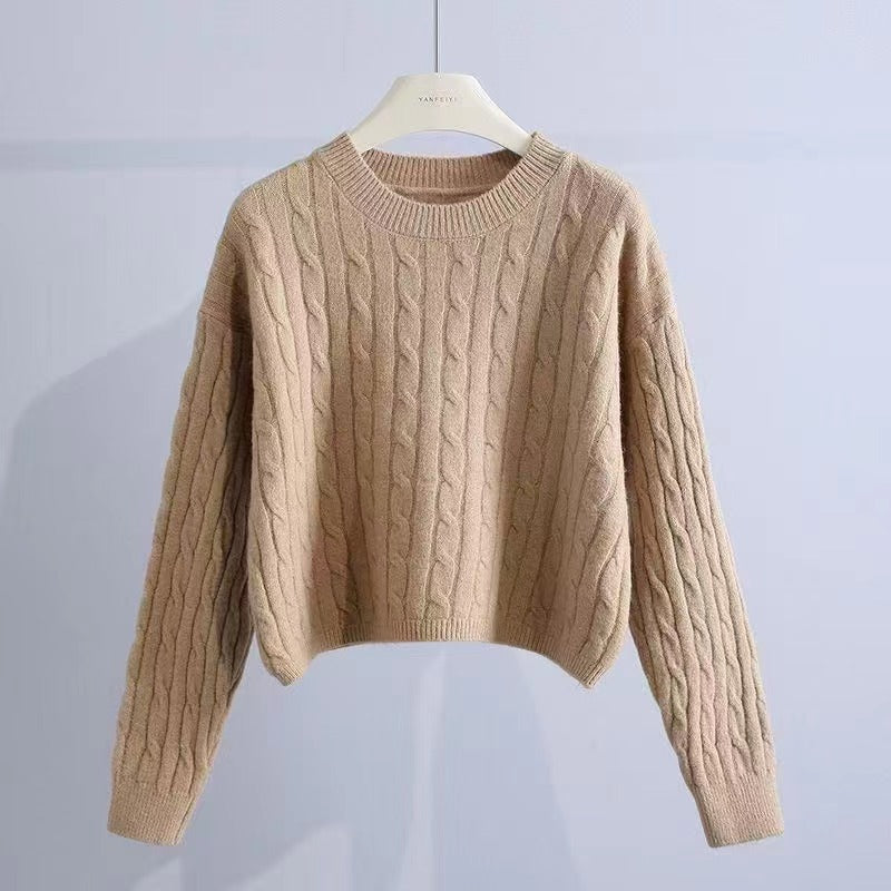 Damen Grobstrickpullover mit strukturiertem Muster und lässigem Schnitt Drune