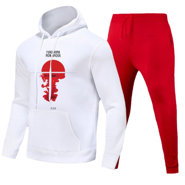 Damen Hoodie mit kreativem Druck und Jogginghose im urbanen Stil Drune