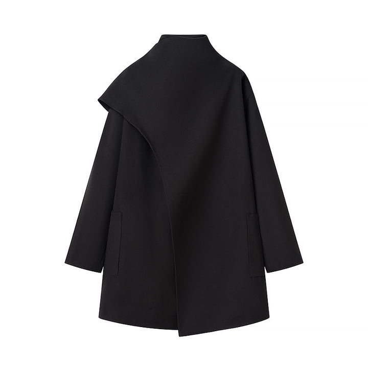 Damen Modische Überjacke mit asymmetrischem Schnitt und praktischen Taschen Drune