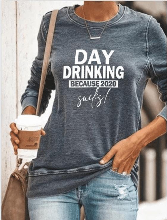 Damen Sweatshirt mit humorvollem Schriftzug Drune