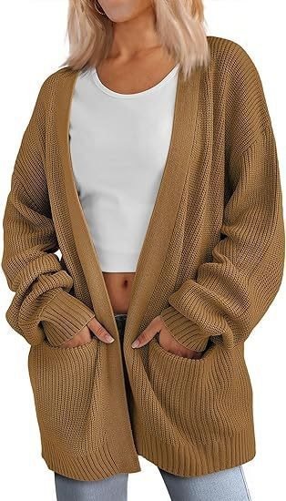 Damen Lässiger Strickcardigan mit oversized Schnitt und praktischen Taschen Drune