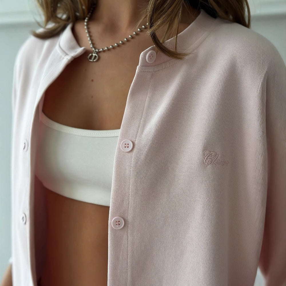 Damen lässige Strickjacke mit feinen Knopfdetails Drune