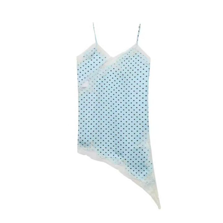 Damen asymmetrisches Spaghetti-Top Drune