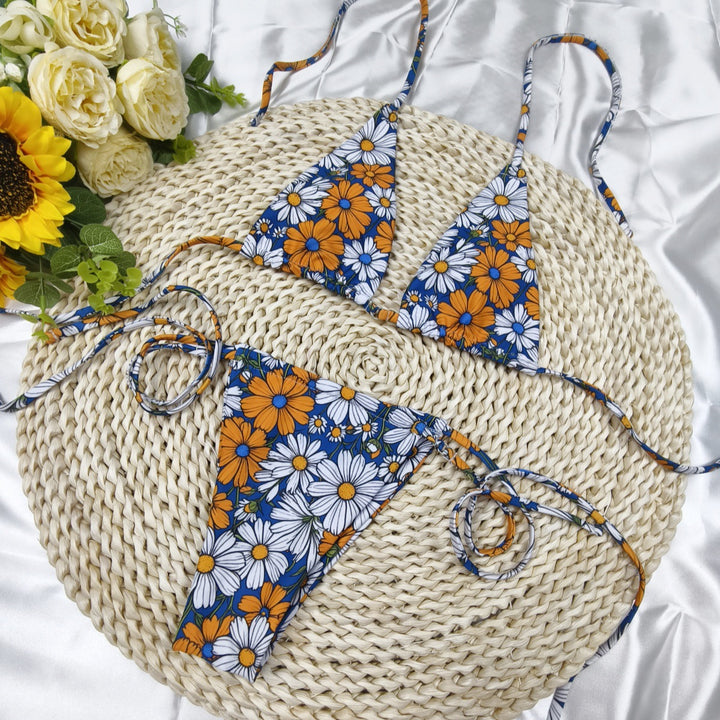 Damen Triangel-Bikini mit verstellbaren Bändern und elegantem minimalistischem Design Drune
