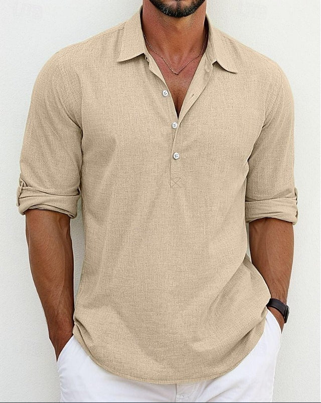 Herren Poloshirt mit modernen Knöpfen und lässigem Schnitt Drune