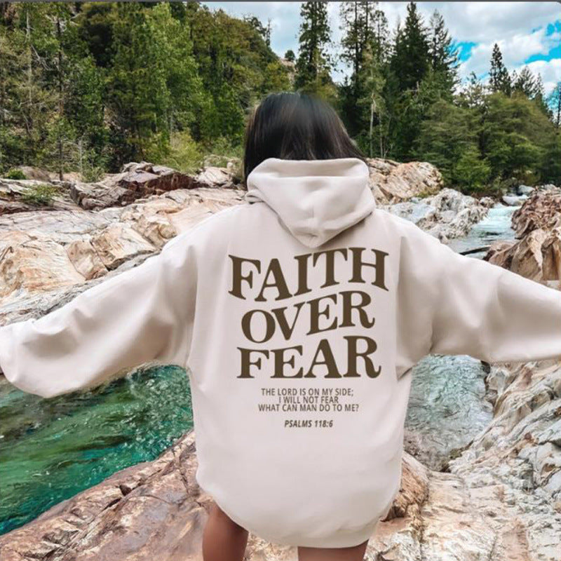 Damen Hoodie mit inspirierendem Schriftzug und bequemer Passform Drune