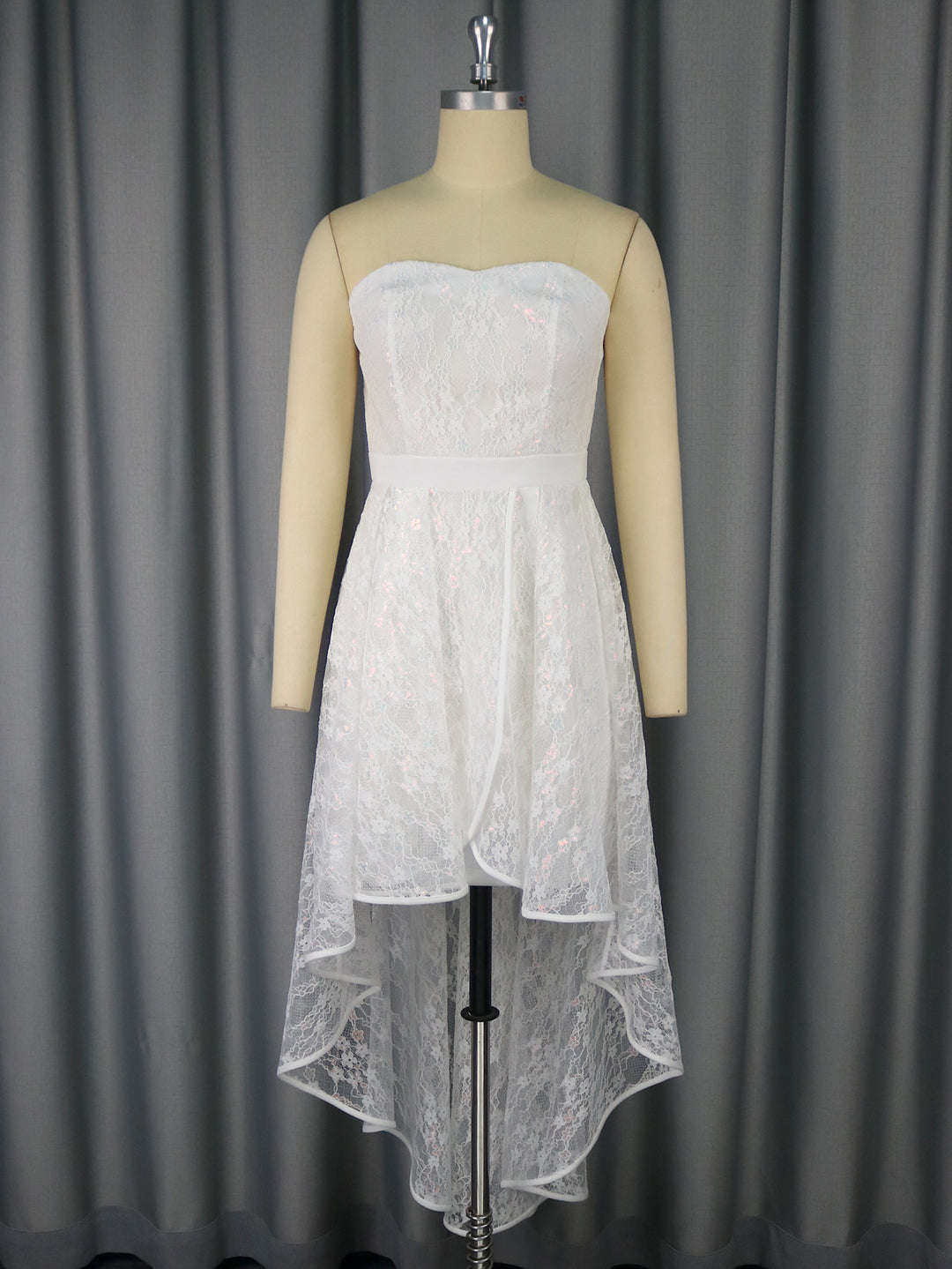 Damen Elegantes Hochzeitskleid mit asymmetrischem Saum Drune