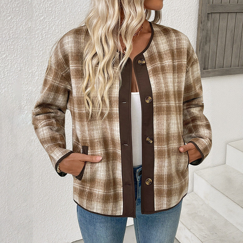 Damen Kariertes Overshirt Drune