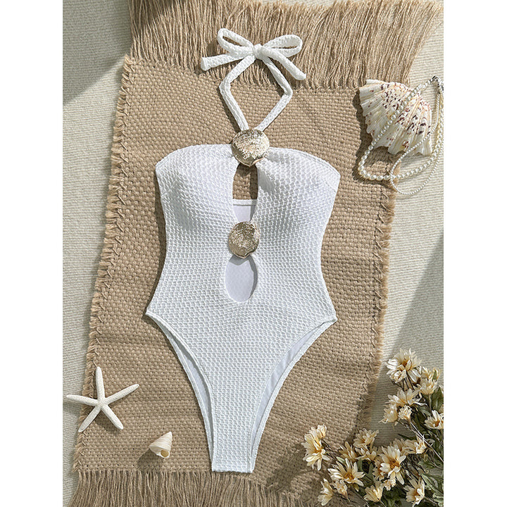 Damen Einteiler-Badeanzug mit elegantem Wickel-Detail und modischen Cut-Outs Drune