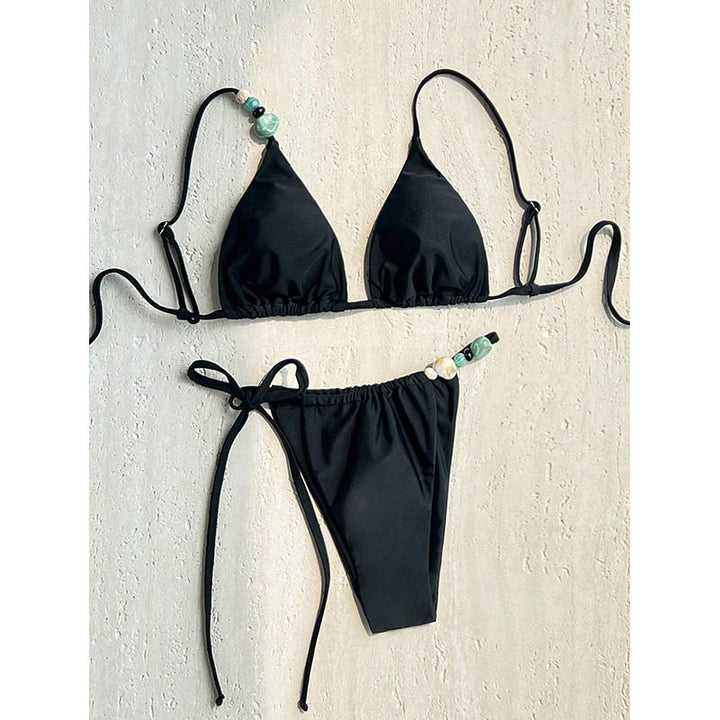 Damen Triangel-Bikini mit Schmuckdetails Drune