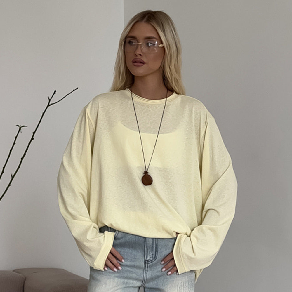 Damen lässiger Oversized Pullover mit hohem Komfort und weichen Materialien Drune