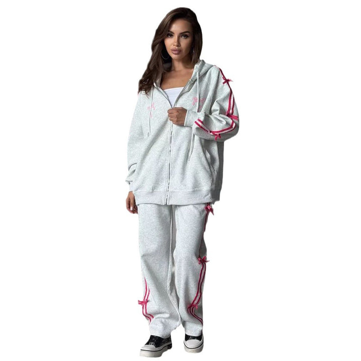 Damen Oversized Kapuzenjacke mit dekorativem Kordelzug Drune