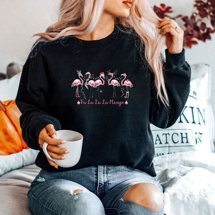 Damen Sweatshirt mit originellem Flamingo-Motiv und lässigem Schnitt Drune