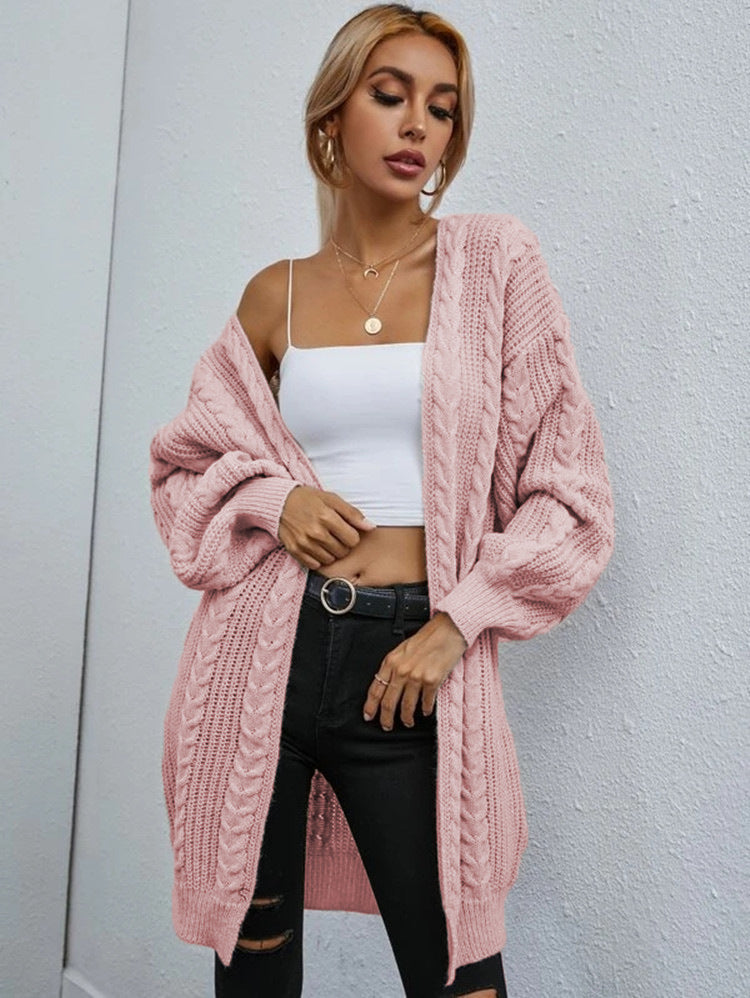 Damen Großer Strickcardigan mit tiefem V-Ausschnitt und lässigem Schnitt Drune