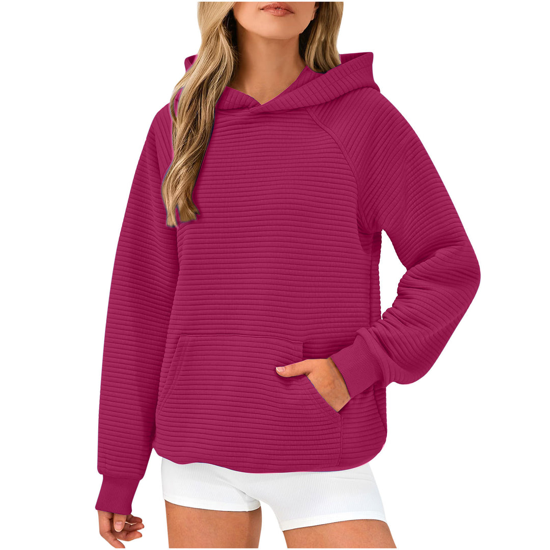 Damen Kapuzenpullover mit strukturiertem Stoff Drune