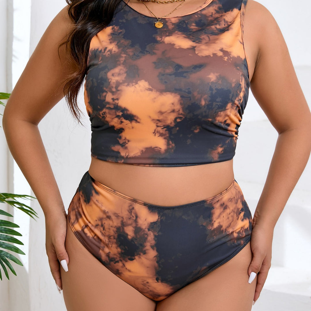 Damen Sportliches Crop-Top und Rock-Set Drune