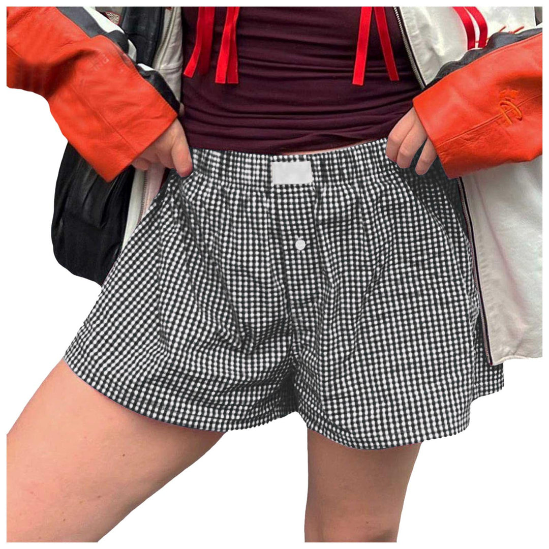 Damen Boxershorts mit kariertem Design Drune