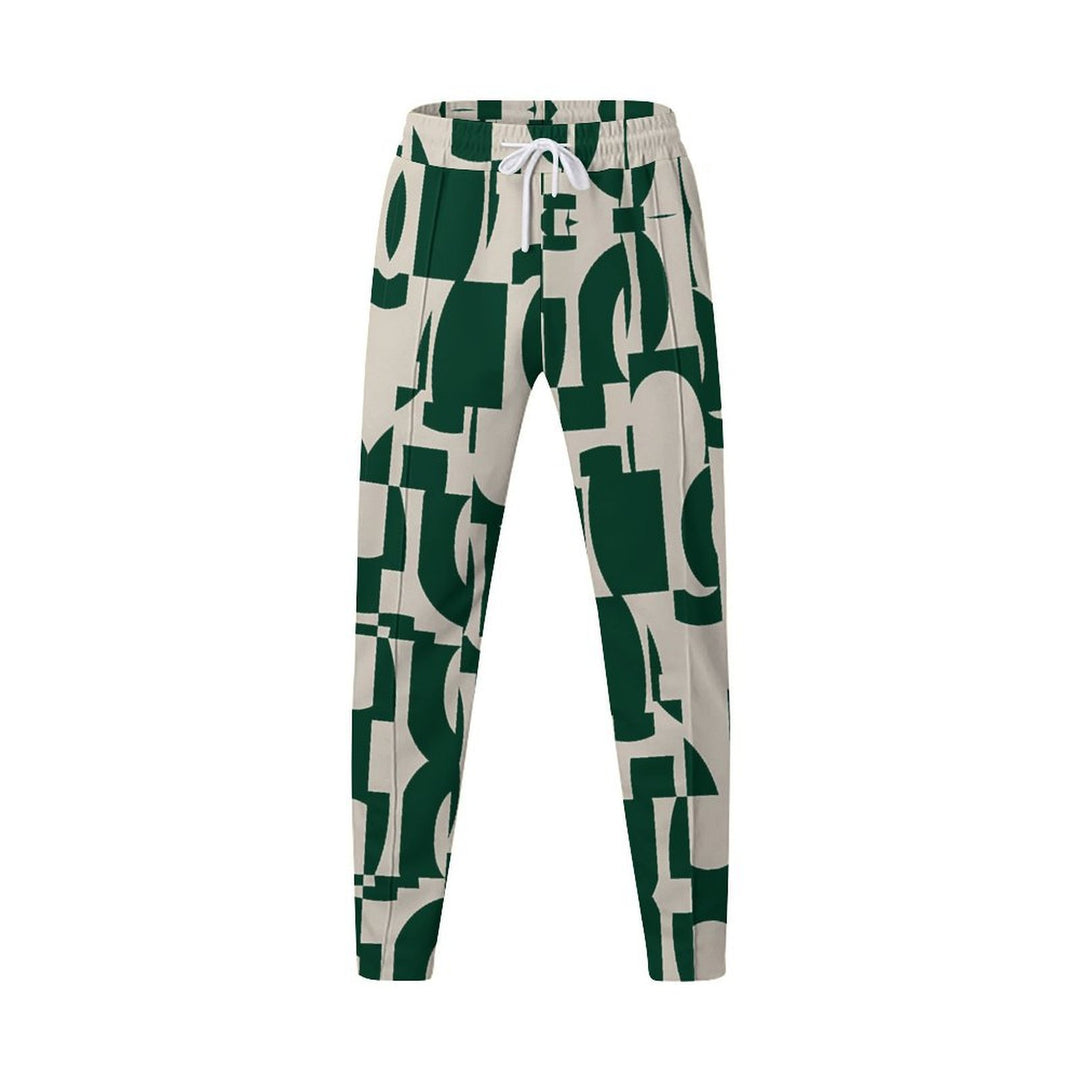 Damen lässige Chino-Hose mit modernen geometrischen Mustern Drune