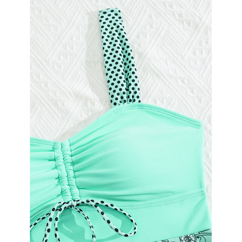 Damen Tankini mit verspieltem Rüschenrock und bequemen Shorts Drune