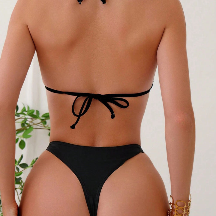 Damen Bikini-Set mit verstellbaren Trägern und modischen Ringdetails Drune