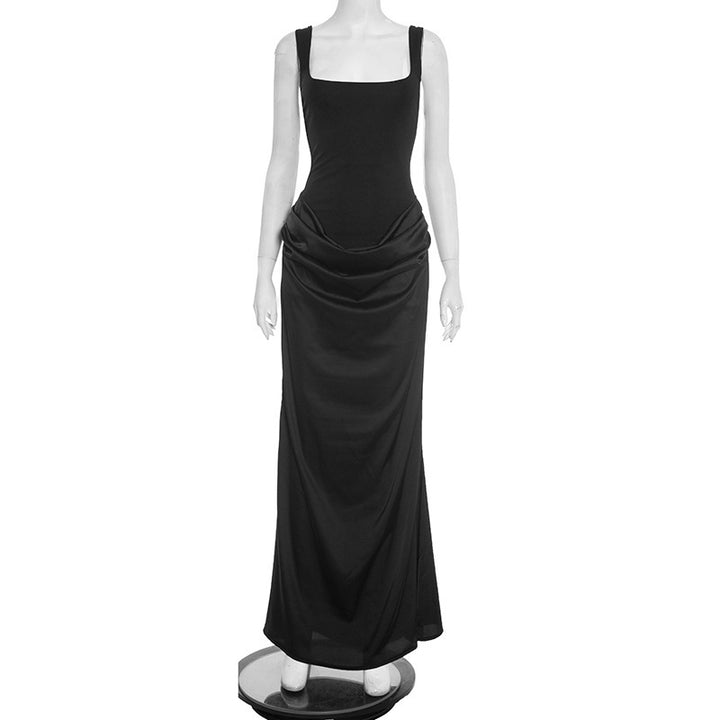 Damen Elegantes Maxikleid mit drapiertem Oberteil und schmalem Schnitt Drune