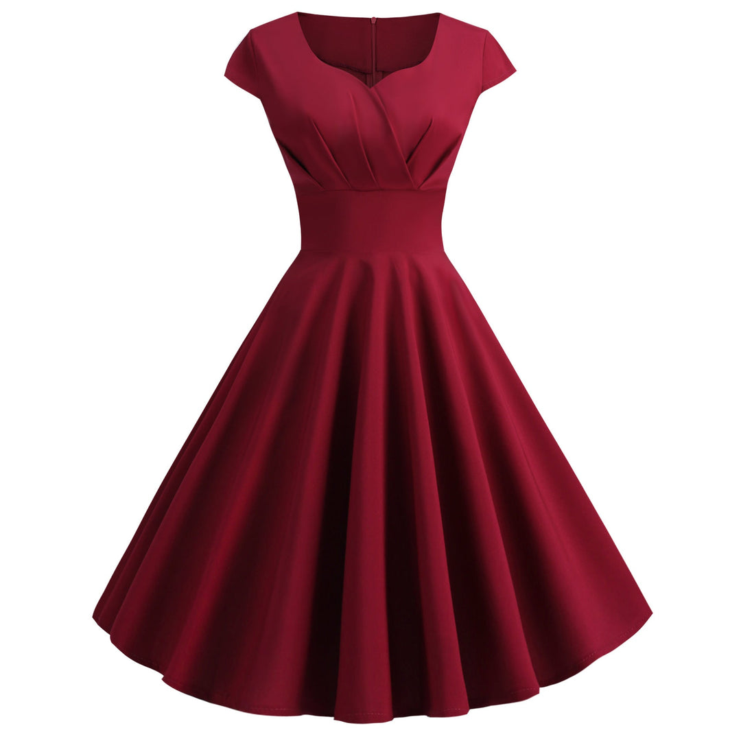 Damen A-Linien Kleid mit elegantem Taillenschnitt und schwingendem Saum Drune