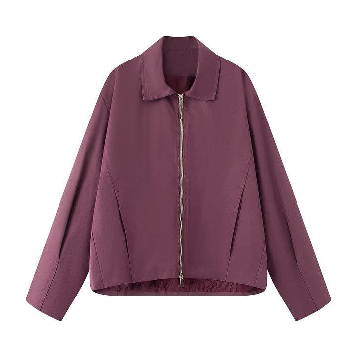 Damen modische Übergangsjacke mit edlem Stehkragen Drune