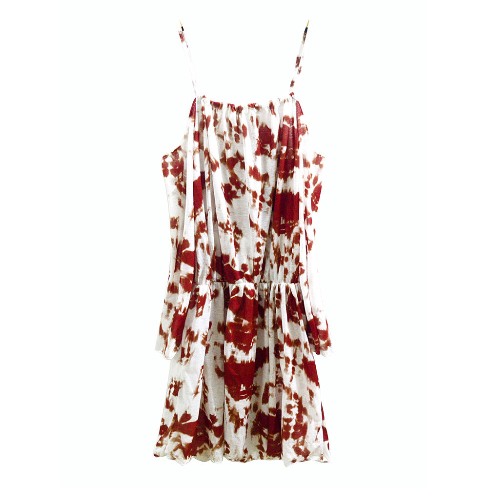 Damen Freizeitkleid mit schulterfreiem Design und elegantem A-Linien Schnitt Drune