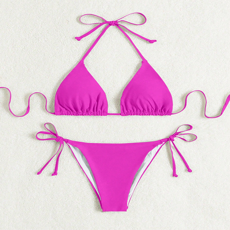 Damen Triangel-Bikini mit verstellbaren Trägern und raffiniertem Schnitt Drune